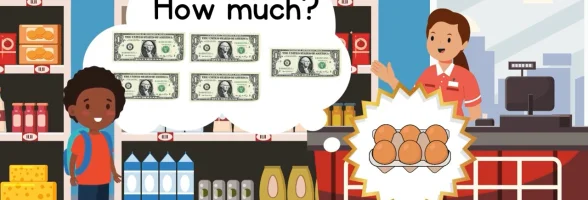 Educational quiz for kids “Shopping in a store”