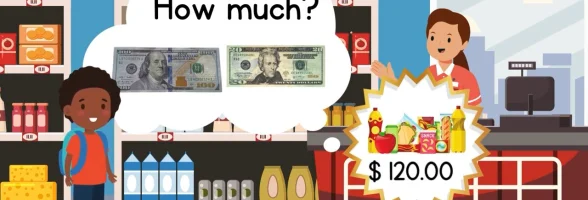 Educational quiz for kids “Shopping in a store”
