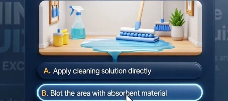 Training quiz for cleaning-service staff