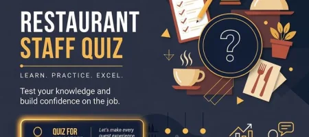 Training quiz for restaurant staff