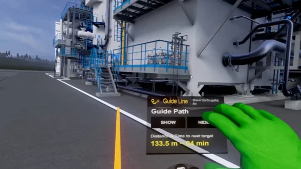 VR simulator for staff training